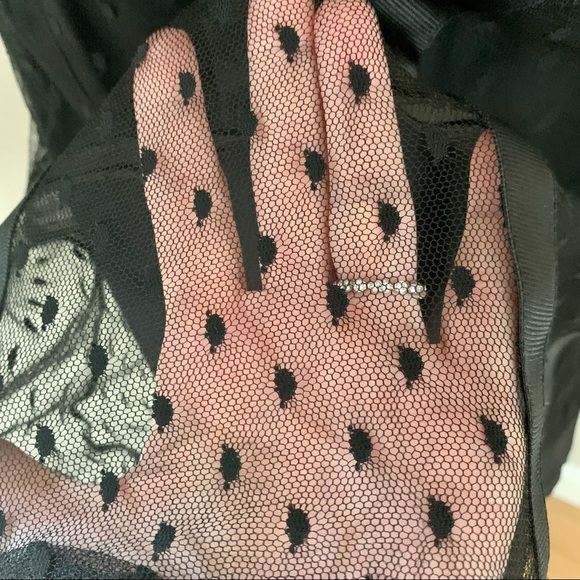 TESSUTO Vintage Tulle Swiss Dot Pattern Black Skirt Size 10 - Picture 5 of 16